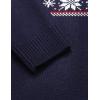 COOFANDY Men’s Quarter Zip Pullover Sweater Casual Zip Up Polo Sweater Knit(Navy Blue and Christmas Tree)