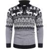 COOFANDY Men’s Quarter Zip Pullover Sweater Casual Zip Up Polo Sweater Knit(Pat1 Christmas)