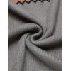 COOFANDY Men’s Quarter Zip Pullover Sweater Casual Zip Up Polo Sweater Knit(Pat4 Grey)