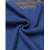 COOFANDY Men’s Quarter Zip Pullover Sweater Casual Zip Up Polo Sweater Knit(Pat9 Royal Blue)
