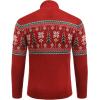 COOFANDY Men’s Quarter Zip Pullover Sweater Casual Zip Up Polo Sweater Knit(Red and Christmas Tree)