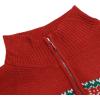 COOFANDY Men’s Quarter Zip Pullover Sweater Casual Zip Up Polo Sweater Knit(Red and Christmas Tree)