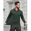 COOFANDY Men’s Quarter Zip Shirts Workout Fleece Lined Lightweight Long Sleeve Pullover Sweatshirts(Army Green)