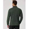 COOFANDY Men’s Quarter Zip Shirts Workout Fleece Lined Lightweight Long Sleeve Pullover Sweatshirts(Army Green)