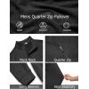 COOFANDY Men’s Quarter Zip Shirts Workout Fleece Lined Lightweight Long Sleeve Pullover Sweatshirts(Black)