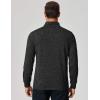 COOFANDY Men’s Quarter Zip Shirts Workout Fleece Lined Lightweight Long Sleeve Pullover Sweatshirts(Black)