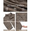 COOFANDY Men’s Quarter Zip Shirts Workout Fleece Lined Lightweight Long Sleeve Pullover Sweatshirts(Brown)