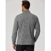 COOFANDY Men’s Quarter Zip Shirts Workout Fleece Lined Lightweight Long Sleeve Pullover Sweatshirts(Dark Grey)