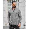 COOFANDY Men’s Quarter Zip Shirts Workout Fleece Lined Lightweight Long Sleeve Pullover Sweatshirts(Dark Grey)