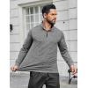 COOFANDY Men’s Quarter Zip Shirts Workout Fleece Lined Lightweight Long Sleeve Pullover Sweatshirts(Light Grey)