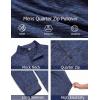 COOFANDY Men’s Quarter Zip Shirts Workout Fleece Lined Lightweight Long Sleeve Pullover Sweatshirts(Navy Blue)