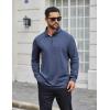 COOFANDY Men’s Quarter Zip Shirts Workout Fleece Lined Lightweight Long Sleeve Pullover Sweatshirts(Navy Blue)