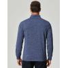 COOFANDY Men’s Quarter Zip Shirts Workout Fleece Lined Lightweight Long Sleeve Pullover Sweatshirts(Navy Blue)
