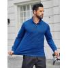 COOFANDY Men’s Quarter Zip Shirts Workout Fleece Lined Lightweight Long Sleeve Pullover Sweatshirts(Sky Blue)