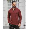 COOFANDY Men’s Quarter Zip Shirts Workout Fleece Lined Lightweight Long Sleeve Pullover Sweatshirts(Wine Red)