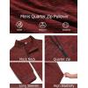 COOFANDY Men’s Quarter Zip Shirts Workout Fleece Lined Lightweight Long Sleeve Pullover Sweatshirts(Wine Red)