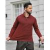 COOFANDY Men’s Quarter Zip Shirts Workout Fleece Lined Lightweight Long Sleeve Pullover Sweatshirts(Wine Red)