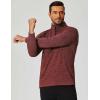 COOFANDY Men’s Quarter Zip Shirts Workout Fleece Lined Lightweight Long Sleeve Pullover Sweatshirts(Wine Red)