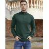 COOFANDY Men’s Quarter Zip Up Pullover Slim Fit Lightweight Mock Neck Long Sleeve Sweaters(Lake Green)