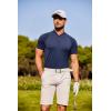 COOFANDY Men’s Quick Dry Golf Polo Shirts Short Sleeve Henley Shirt Active Athletic Collarless Sports T Shirts(Navy Blue)