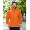 COOFANDY Men’s Rain Jacket Waterproof Packable Raincoat Lightweight Rain Shell Hood Travel Golf Hiking Cycling Zip Pockets(Orange)