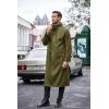 COOFANDY Men’s Rain Jacket with Hood Waterproof Lightweight Active Long Raincoat(Army Green)