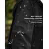 COOFANDY Men’s Rain Jacket with Hood Waterproof Lightweight Active Long Raincoat(Black)
