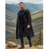 COOFANDY Men’s Rain Jacket with Hood Waterproof Lightweight Active Long Raincoat(Black)