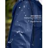 COOFANDY Men’s Rain Jacket with Hood Waterproof Lightweight Active Long Raincoat(Blue)