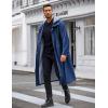 COOFANDY Men’s Rain Jacket with Hood Waterproof Lightweight Active Long Raincoat(Blue)