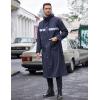 COOFANDY Men’s Rain Jacket with Hood Waterproof Lightweight Active Long Raincoat(Blue-reflective Strip)