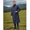 COOFANDY Men’s Rain Jacket with Hood Waterproof Lightweight Active Long Raincoat(Navy Blue)