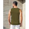 COOFANDY Mens Ribbed Knit Tank Tops Casual Sleeveless Muscle Shirts Basic Undershirts Tank(Army Green)