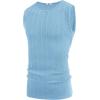 COOFANDY Mens Ribbed Knit Tank Tops Casual Sleeveless Muscle Shirts Basic Undershirts Tank(Light Blue)