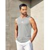 COOFANDY Mens Ribbed Knit Tank Tops Casual Sleeveless Muscle Shirts Basic Undershirts Tank(Light Grey)