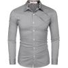 COOFANDY Men’s Rose Shiny Shirt Luxury Flowered Printed Button Down Shirt(Grey)