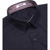 COOFANDY Men’s Rose Shiny Shirt Luxury Flowered Printed Button Down Shirt(Navy Blue Solid 2)