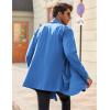 COOFANDY Men’s Ruffle Shawl Collar Cardigan Open Front Lightweight Long Length Drape Cape Overcoat with Pockets(Blue)