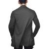COOFANDY Men’s Ruffle Shawl Collar Cardigan Open Front Lightweight Long Length Drape Cape Overcoat with Pockets(Deep Gray)