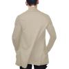 COOFANDY Men’s Ruffle Shawl Collar Cardigan Open Front Lightweight Long Length Drape Cape Overcoat with Pockets(Khaki)