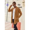COOFANDY Men’s Ruffle Shawl Collar Cardigan Open Front Lightweight Long Length Drape Cape Overcoat with Pockets(Light Brown)