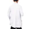COOFANDY Men’s Ruffle Shawl Collar Cardigan Open Front Lightweight Long Length Drape Cape Overcoat with Pockets(White)