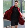 COOFANDY Men’s Ruffle Shawl Collar Cardigan Sleeveless Open Front Sleeveless Kimono Vest(Wine Red)