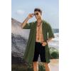 COOFANDY Men’s Ruffle Shawl Collar Lightweight Cardigan Long Kimono Jackets Open Front Drape Cape Coat(Army Green)
