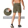 COOFANDY Men’s Running Athletic Shorts 5 Inch 2 Pack Gym Workout Shorts Fitted Exercise Hiking Shorts with Zipper Pocket(01-army Green/Black)