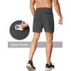 COOFANDY Men’s Running Athletic Shorts 5 Inch 2 Pack Gym Workout Shorts Fitted Exercise Hiking Shorts with Zipper Pocket(Black/Dark Grey)