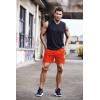 COOFANDY Men’s Running Athletic Shorts 5 Inch 2 Pack Gym Workout Shorts Fitted Exercise Hiking Shorts with Zipper Pocket(Orange/Red)