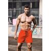 COOFANDY Men’s Running Athletic Shorts 5 Inch 2 Pack Gym Workout Shorts Fitted Exercise Hiking Shorts with Zipper Pocket(Orange/Red)