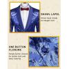 COOFANDY Men’s Sequin Blazer Sparkly Glitter Jacket Shiny Floral Suit Jacket Stylish Party Wedding Banquet Prom Tuxedo(Blue)