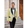 COOFANDY Men’s Sequin Blazer Sparkly Glitter Jacket Shiny Floral Suit Jacket Stylish Party Wedding Banquet Prom Tuxedo(Champagne)